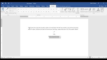MS Word equation editor shortcuts
