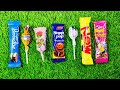 ASMR Most Popular Candys / some lots of colorful rainbow lollipop candy / Unpacking chocolate eat 
