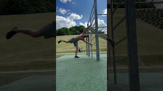 191 cm Short Human Flag Attempt in Olympiapark