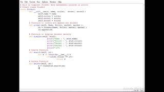 student data management program in Python