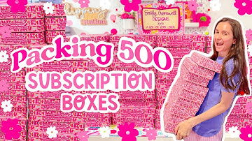 Packing 500 Subscription Boxes for my Small Business 📦 PRODUCTIVE STUDIO VLOG 🩷