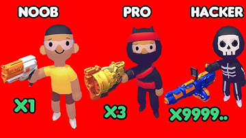 NOOB vs PRO vs HACKER : NERF Epic Pranks!