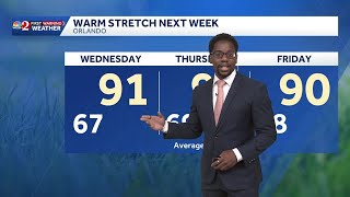 Sunday Storms Push Offshore Tonight - Warming Workweek Trend Brings Florida Highs Into the 90s