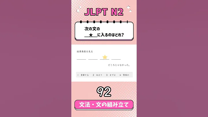 JLPT【N2】Grammar(文の組み立て) - 92