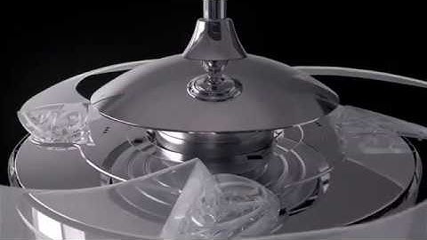 3d led ceiling fan animation video