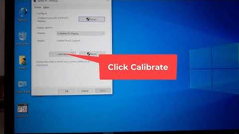 Dell touch screen calibration