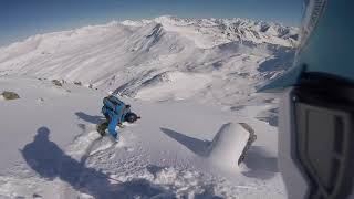 2 skiers caught on avalanche short version