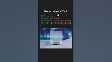 How to make a frosted glass (glassmorphism) effect in CSS
