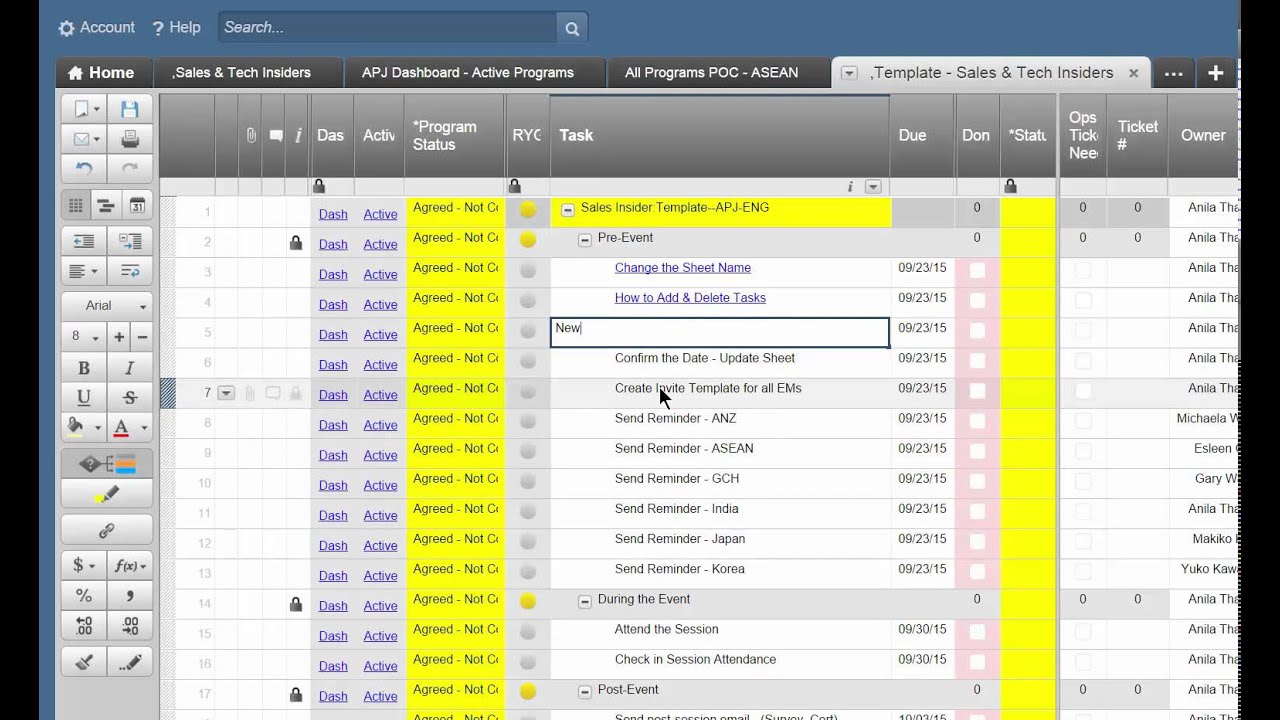 Smartsheet How To - Add and Delete Tasks (Rows) - YouTube