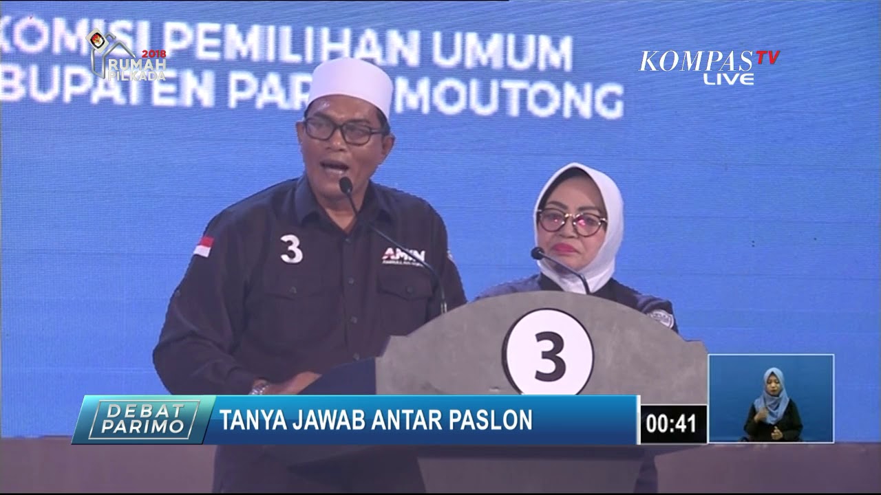 Debat Publik 3 Pilkada Parimo  Tanya Jawab Antar Paslon