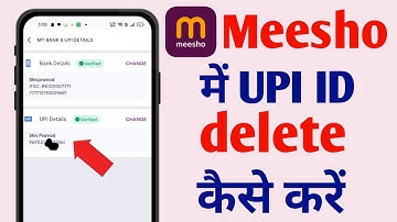 Meesho me upi id delete kaise karte hain | how to delete upi id in meesho
