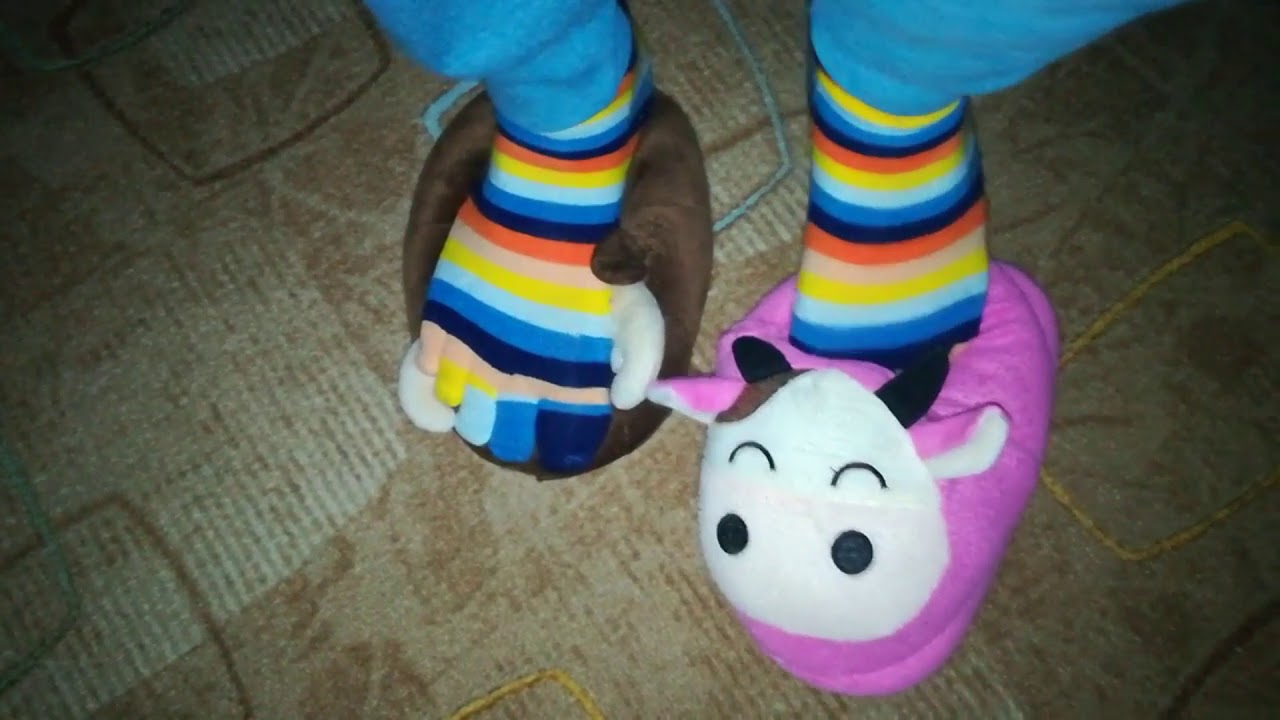 Toe socks crushing little slippers!