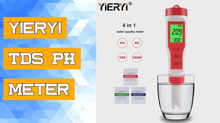 yieryi TDS PH Meter PH/TDS/EC/Temperature Meter Digital Water Quality Monitor Tester Pools, Drinking