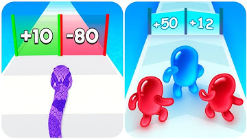 Snake Run 3D Vs Join Blob 3D  All New Levels Game Mobile Walkthrough iOS, Android Gameplay Update