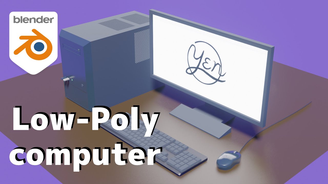 [Blender]Making a LowPoly computer![My room!(1)] YouTube