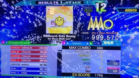 [DDR A20+] Shakunetsu Beach Side Bunny (ESP-15) 999,570 PFC