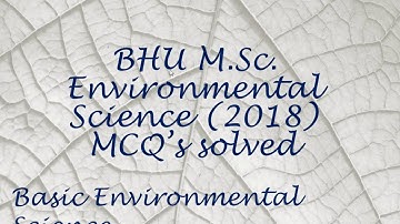 Basic Environmental Science MCQ