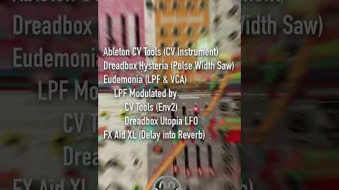 Ableton Live CV Tools / Hysteria / Eudemonia / Utopia / FX Aid XL