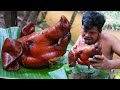 100 Pound Of Pig Head Cooking Yummy Stew BBQ Recipe Cook Delicious Pork Head Bbq Eating So Yummy 