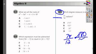 Question 65 - Tennessee Algebra 2 EOC Practice Test