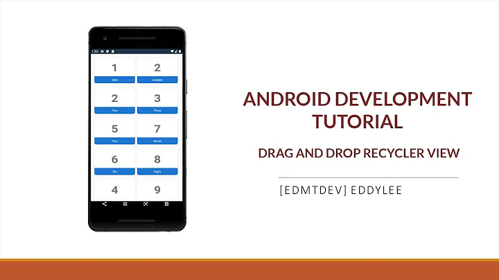 Android Development Tutorial - Drag and Drop Recycler View AndroidX