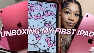 PINK iPad 10th Generation Unboxing + Setup &amp; Accessories