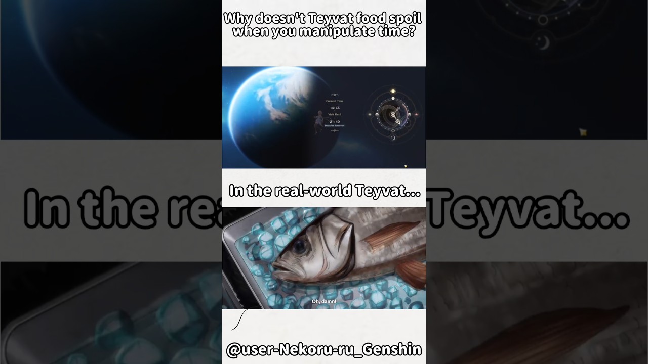 【原神】なぜテイワットの食べ物は腐らないのか不思議 #shorts #原神 #genshinimpact #funny #旅人