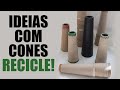 3 IDEIAS  INCRÍVEIS - CONES de BARBANTE ou Lã. ARTESANATO FAZER E VENDER. RECICLE, Craft Decoração