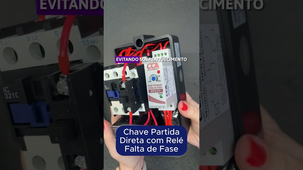 Chave Partida Direta QCXFF-185 220Vca 7-10A | 3CV Trifásico