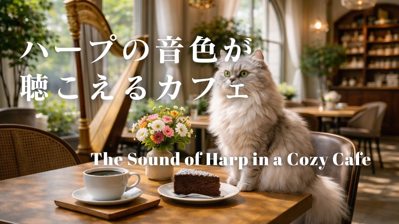 ハープの音色が聴こえるカフェ❘The Sound of Harp in a Cozy Cafe|カフェBGM