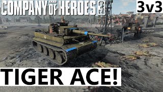 TIGER ACE! Epic 3v3 Match! - Company of Heroes 3 screenshot 5