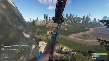 Rust long distance compound bow headshot