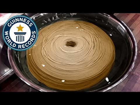 World's Longest Noodle is over 3,000m! - Guinness World Records