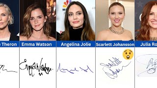 Stunning SIGNATURES of FAMOUS ACTRESSES: Angelina Jolie, Julia Roberts, Jennifer Aniston