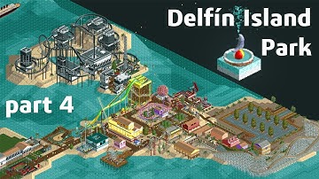 OpenRCT2 - Delfín Island Park | pt. 4 | lay down & hybrid coaster, log flume