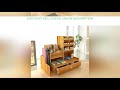 Student Desktop Wooden Pen Holder Mark Pen Oblique Plug-in Storage Rack Female Cosmetics Drawer Styl