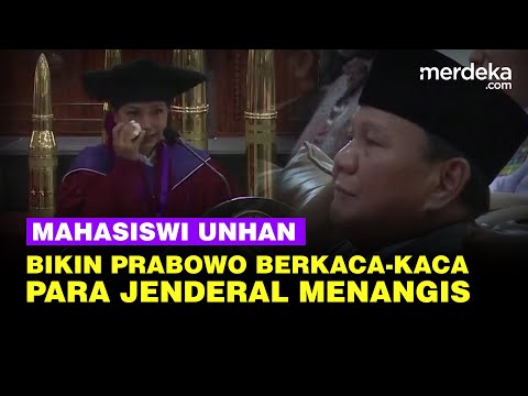 Momen Haru Mahasiswi Unhan Bikin Prabowo Berkaca kaca, Para Jenderal Nangis