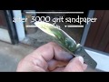 How to sand knife to mirror finish without power tools