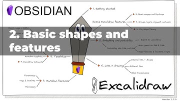 Obsidian-Excalidraw 1.2.0 Walkthrough Part 2/10: Basic shapes and features