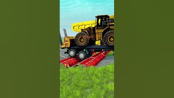 Spintires Mudrunner Trailer Truck vs Pothole BeamNG.drive Eps 343