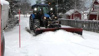 Snow Plowing In Norway New Holland Tl100A