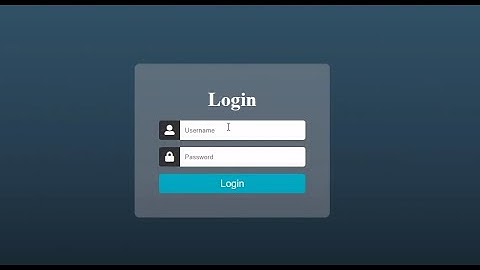 [ HTML && CSS basic ] #1 Thiết kế Form Login đơn giản chỉ với HTML && CSS