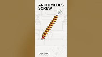🔩 ARCHIMEDES SCREW #cad #engineering #shorts #fusion360 #tutorial #how #3d #3dmodeling