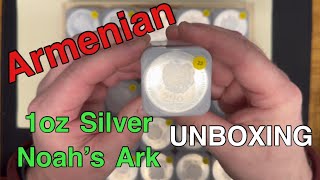 Quick UNBOXING of 1oz SILVER Noah’s Ark Armenian ￼Coins