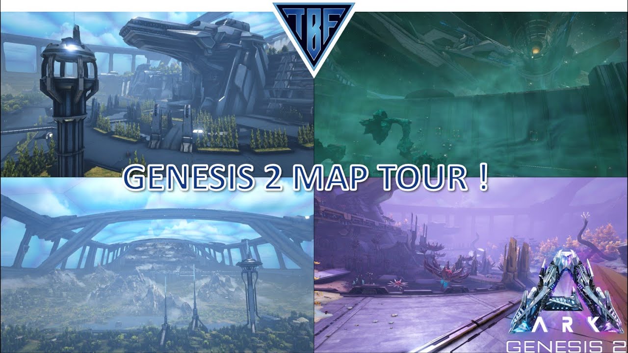 Genesis Part 2 Map Tour Is This Ark S Biggest Map Some Cool Secrets Ark Survival Evolved Map Youtube
