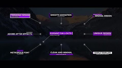 Elegant Call Outs After Effects Templates