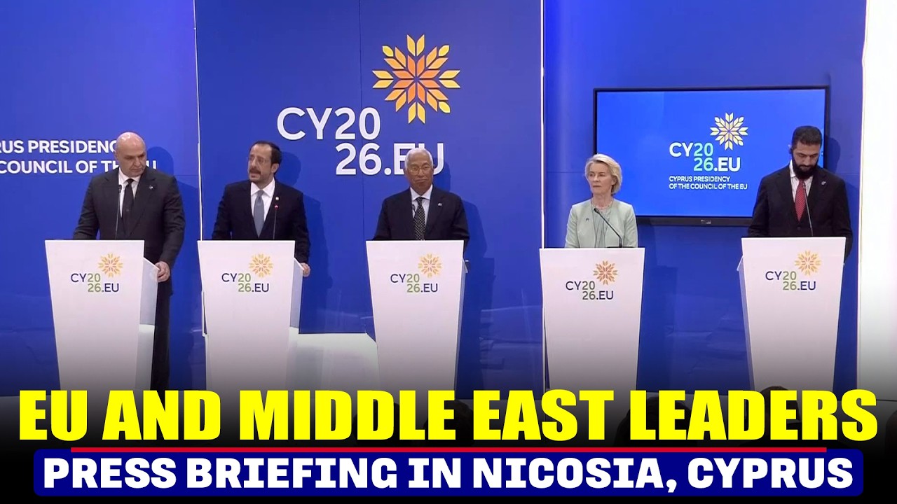 LIVE: Miidle East Leaders press briefing | Volodymyr Zelenskyy | EU Summit | Ursula von der Leyen