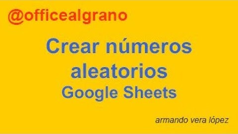Crear números aleatorios en Google Sheets,  (1,30