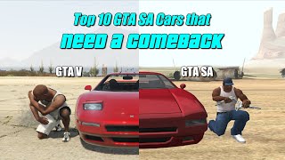 Top 10 cars from GTA SA that need HD remake.