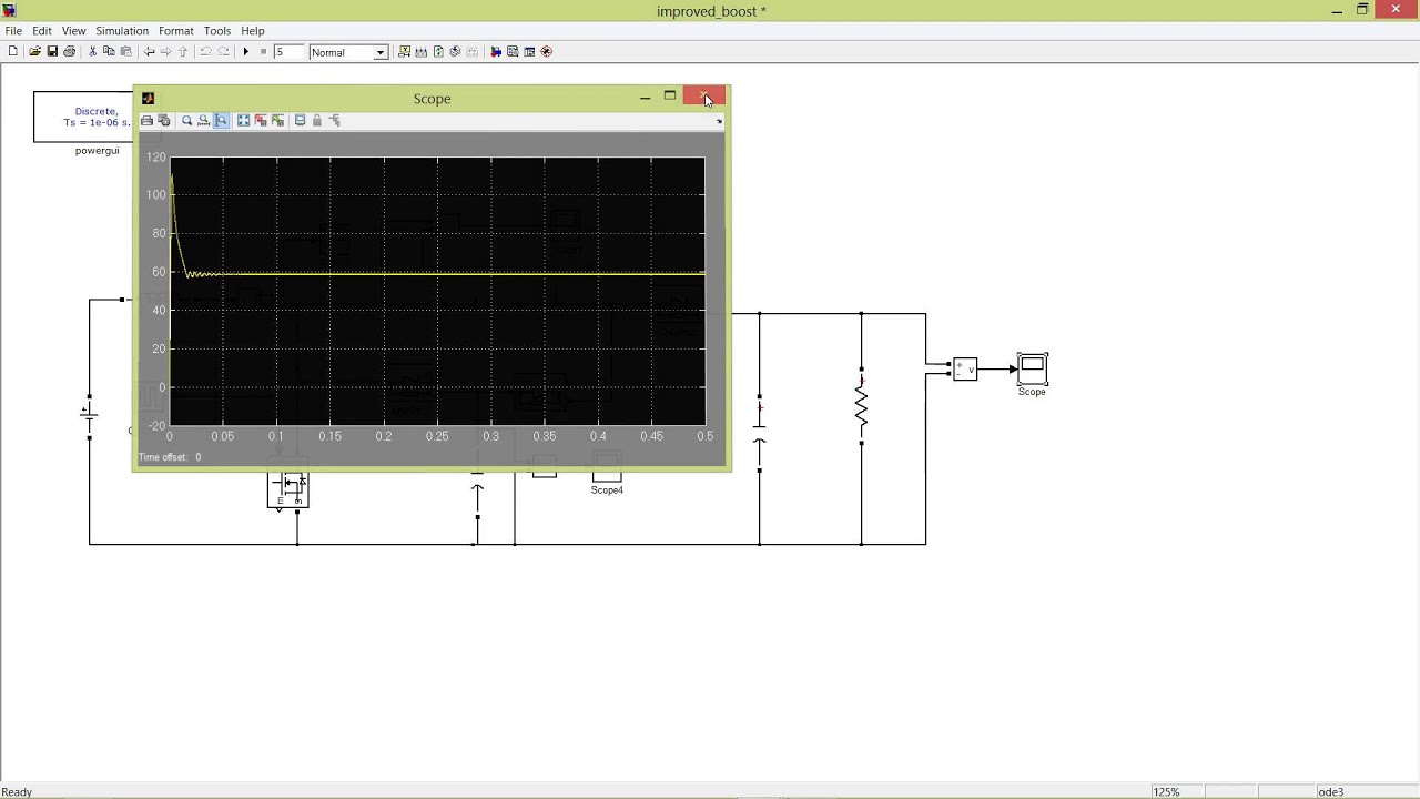 12V to 60V BOOST CONVERTER SIMULATION IN MATLAB - YouTube